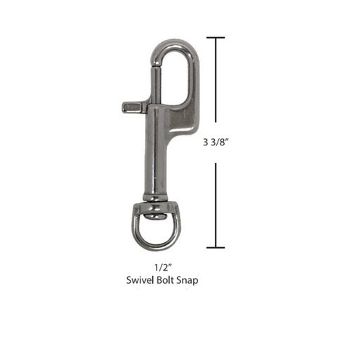 Scuba Force Ergonomic Stainless Steel Swivel Bolt Snap 1/2” Scuba Force Ergonomic Stainless Steel Swivel Bolt Snap 1/2”