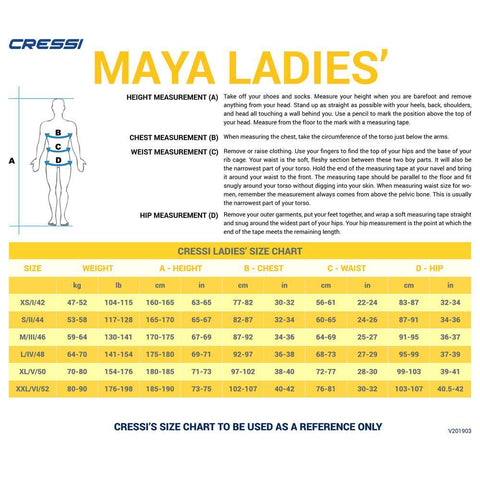 Cressi Maya 2.5mm Lady | Diving Sports Canada Cressi Maya 2.5mm Lady | Diving Sports Canada