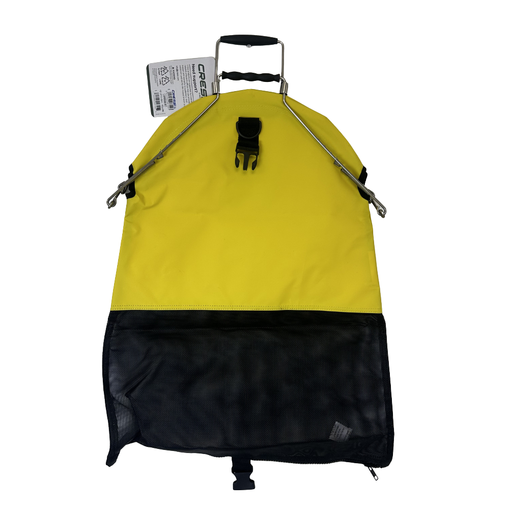 Cressi Heavy Duty One Handed Catch Bag With Zipper 50L Yellow | Diving Sports Canada | Vancouver