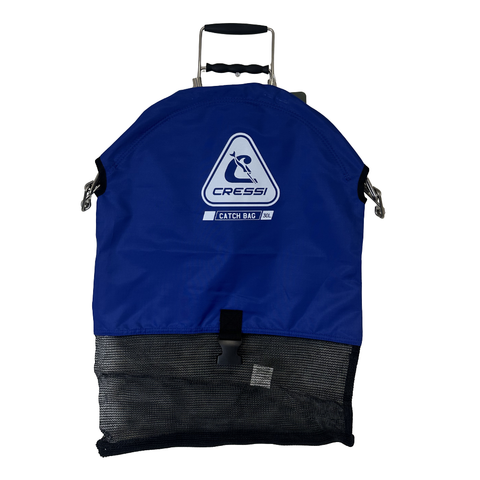 Cressi Heavy Duty One Handed Catch Bag With Zipper 30L Blue | Diving Sports Canada | Vancouver