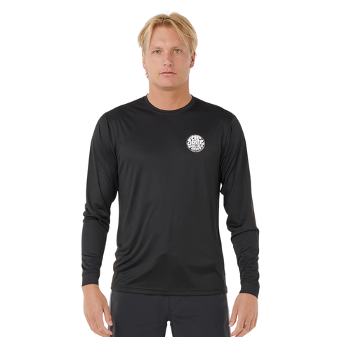 Rip Curl Icons Of SurfLite UV Rash Vest Long Sleeve Black | Diving Sports Canada | Vancouver