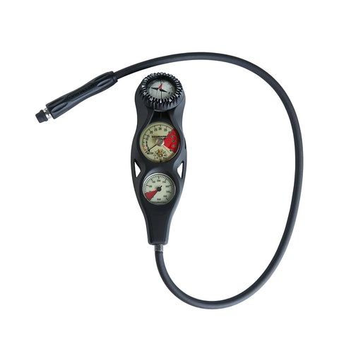 Scubapro 3-Gauge In-Line (Plastic Compact PG, STD DG, FS-1.5) - Metric