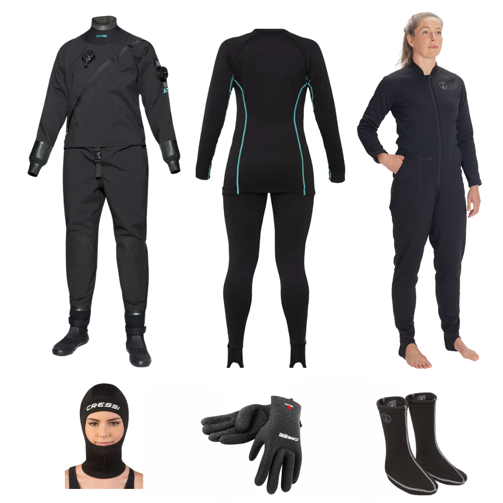 Bare Start Up Aqua-Trek 1 Tech Women's Drysuit Package | Diving Sports Canada | Vancouver