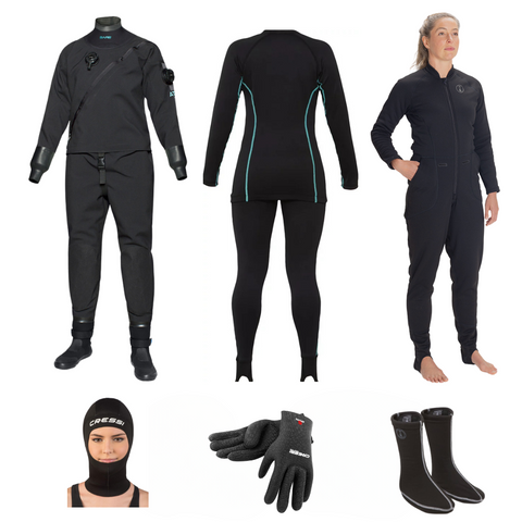 Bare Start Up Aqua-Trek 1 Tech Women's Drysuit Package | Diving Sports Canada | Vancouver