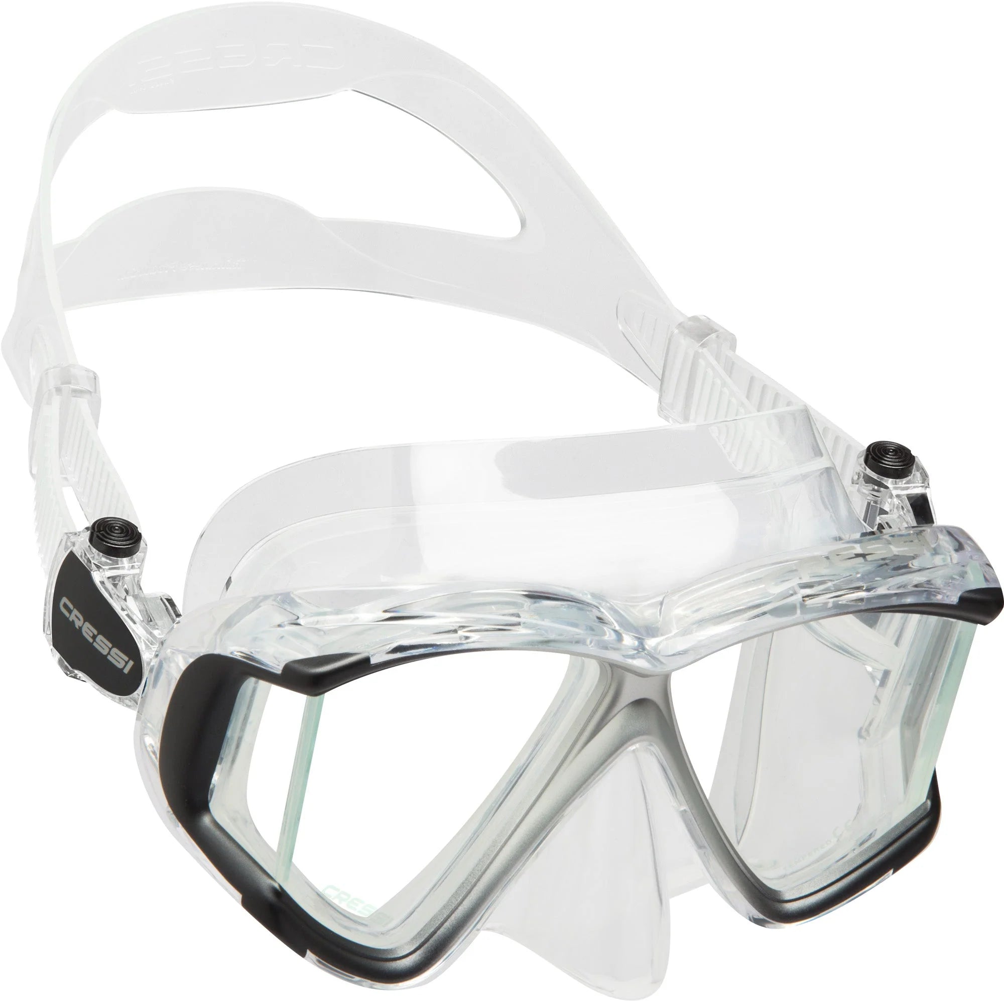 Cressi Liberty Quattro Panoramic Clear/Graphite | Diving Sports Canada | Vancouver