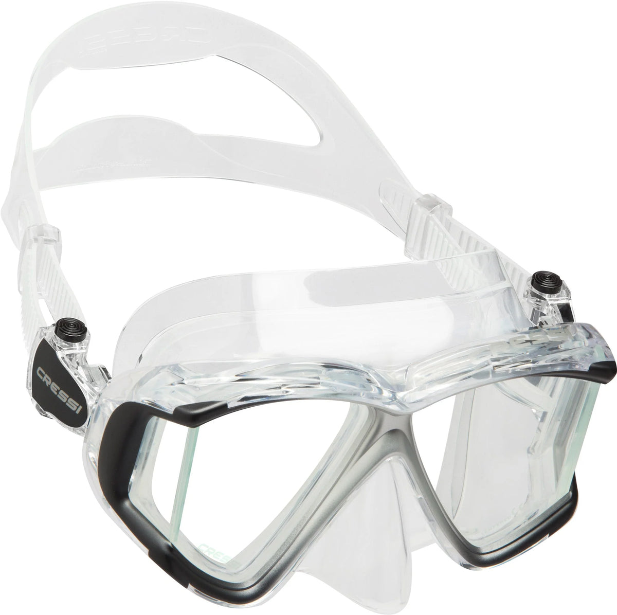 Cressi Liberty Quattro Panoramic Clear/Graphite | Diving Sports Canada | Vancouver