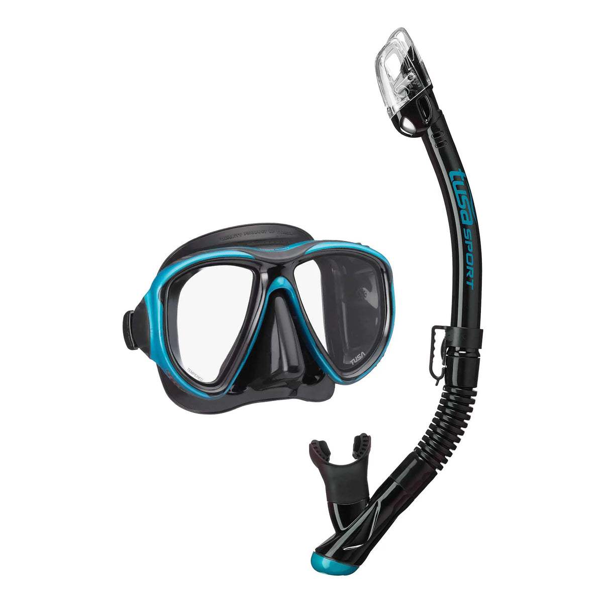 Tusa Sport Powerview Adult Dry Snorkeling Combo Black/Ocean Green
