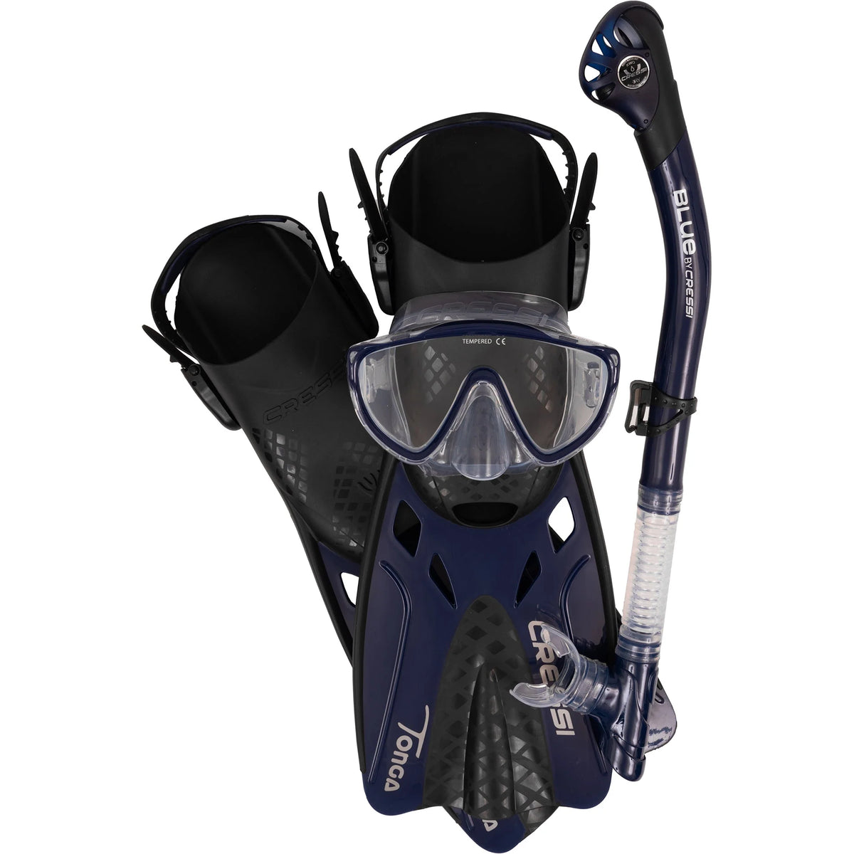 Cressi Tino Adventure Set Clear/Blue Navy