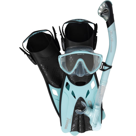 Cressi Tino Adventure Set Clear/Ice Cyan