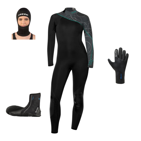 Bare Elate 7mm Women's Full Wetsuit Package