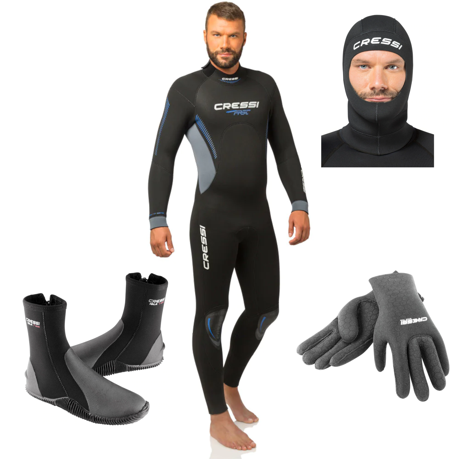Cressi 7mm Men's Full Wetsuit Package | Diving Sports Canada | Vancouver