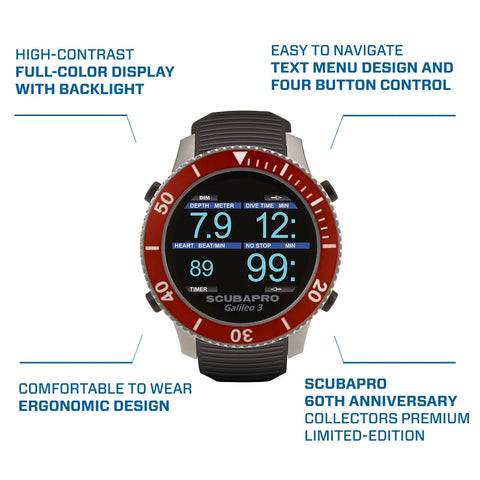 Scubapro Galileo 3 60th Anniversary Wrist Dive Computer