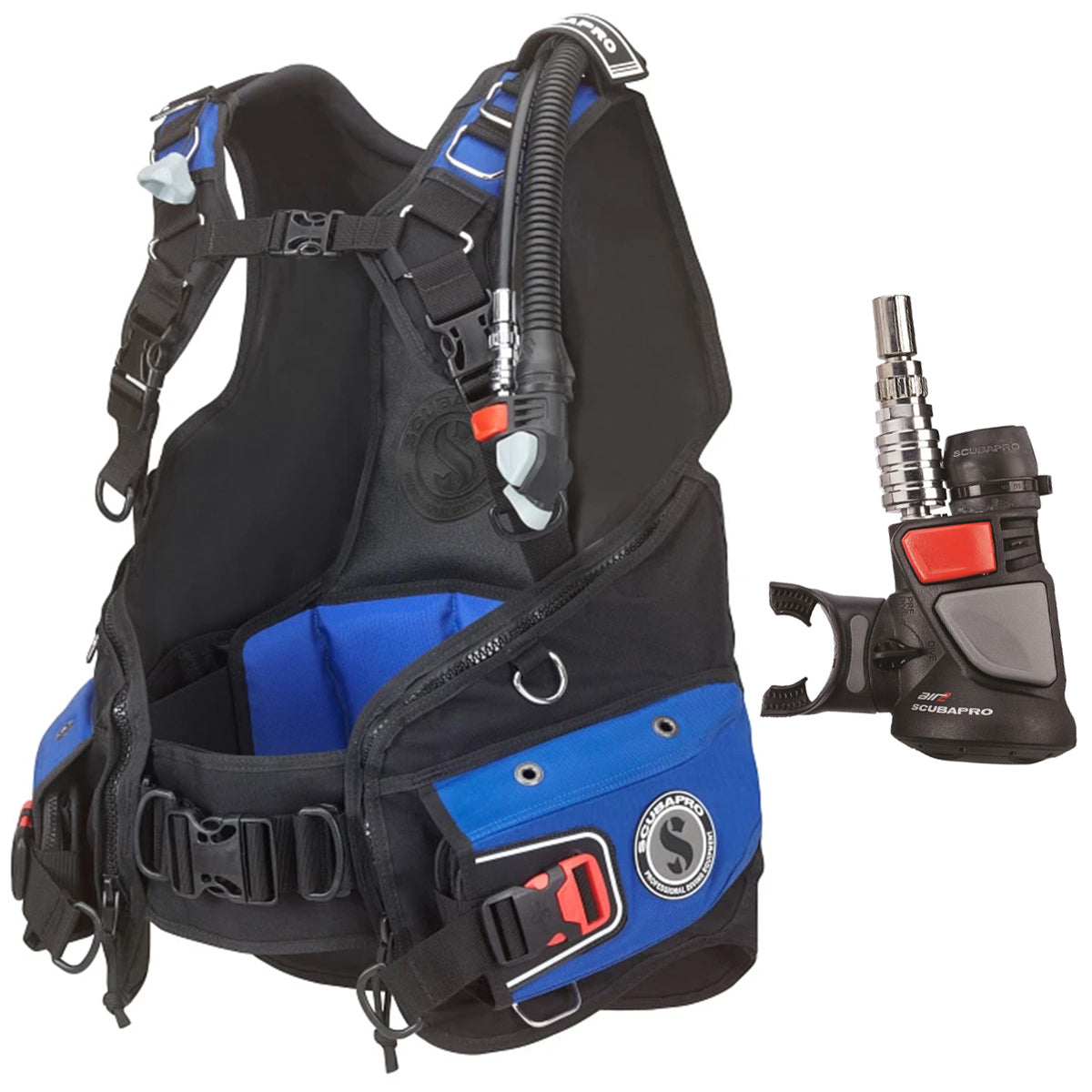 Scubapro Glide 2023 with Air2 Black/Blue