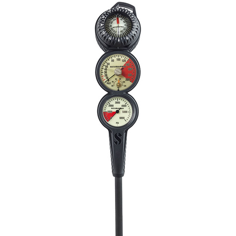 Scubapro In-Line 3 Gauge Console - Imperial