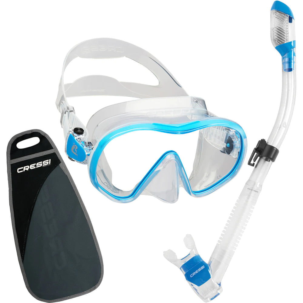 Cressi F-Dual & Supernova Dry Clear / Blue | Diving Sports Canada | Vancouver