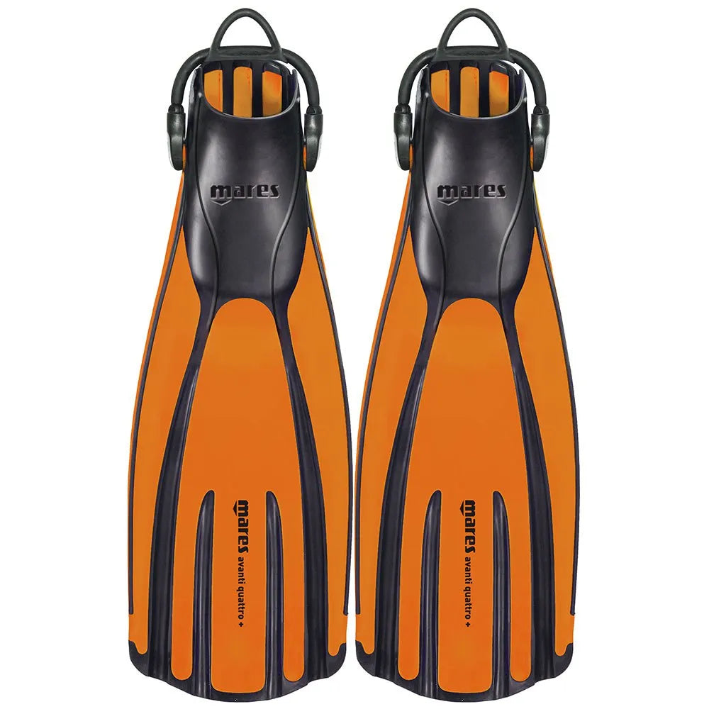 Mares Avanti Quattro + Open Heel Fins Orange | Diving Sports Canada | Vancouver