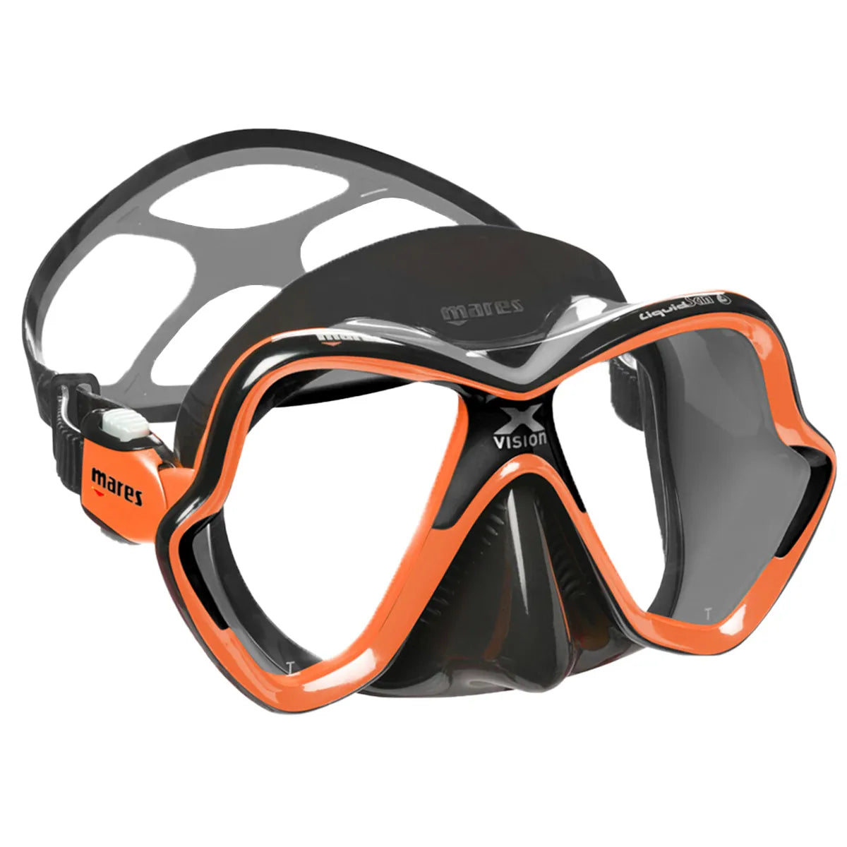 Mares X-Vision Ultra LS Black/Orange Dive Mask | Diving Sports Canada | Vancouver