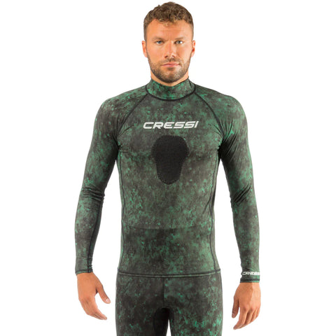 Cressi Hunter Rash Guard Top Green Camo