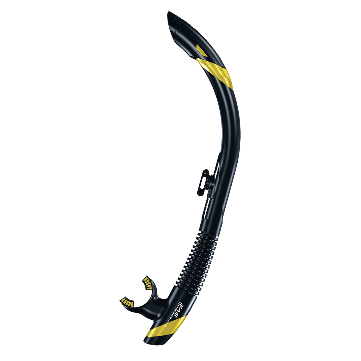 Atomic Aquatics SV2 Flex Snorkel Black/Yellow | Diving Sports Canada