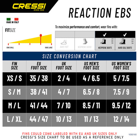 Cressi Reaction EBS black/silver | Diving Sports Canada