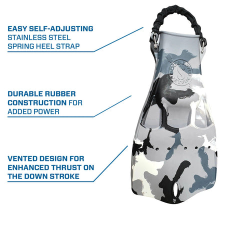 Scubapro Jet w/Spring Heel Strap White Camo | Diving Sports Canada