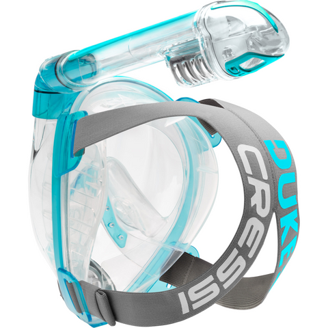 Cressi Duke Dry clear/translucent aquamarine | Diving Sports Canada