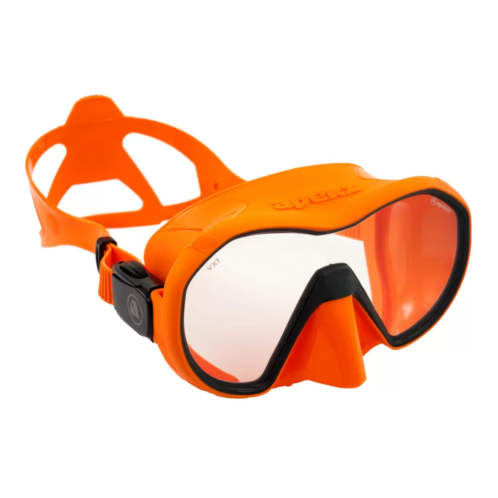 Apeks VX1 Orange, Clear Lens | Diving Sports Canada | Vancouver